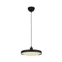 4781BK Saucer LED Lampa wisząca - czarny &amp; kryształ Sand Diffuser Searchlight