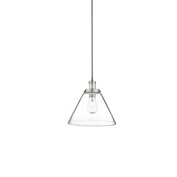 3228SS Pyramid Lampa wisząca -satyna srebrny & Clear szkło Shade Searchlight