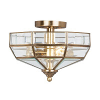 OLD-PARK-AB Old Park 2 Light Semi-Flush Aged Bronze Elstead