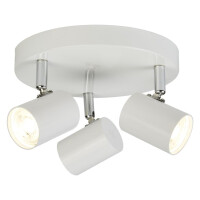 3173WH Rollo 3Lt Round reflektorek - biały Metal Searchlight