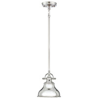 QZ-EMERY-P-S-IS Mini lampa wisząca Emery 1 Light – Imperial Silver Elstead - Mega RABATY w koszyku %