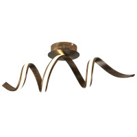 2814RU Ribbon LED Twist Flush Lampa sufitowa - Rustic Metal &amp; Opal Searchlight