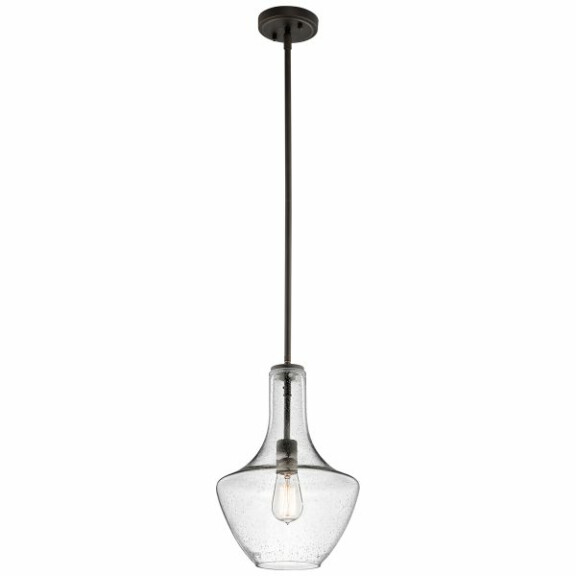 KL-EVERLY-P-S-OZ Mały lampa wisząca Everly 1 Light – Olde Bronze Elstead - Mega RABATY w koszyku %