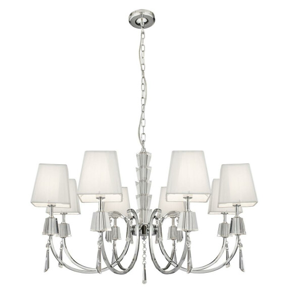 6888-8CC Portico 8Lt Lampa wisząca- Chrome/Acrylic & String abażur Searchlight