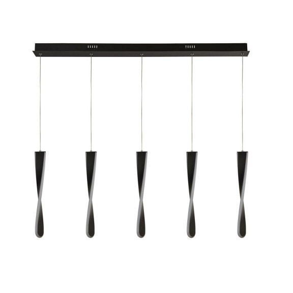 8675-5BK Paddle 5Lt LED Bar Lampa wisząca - czarny Metal &amp; Opal Searchlight