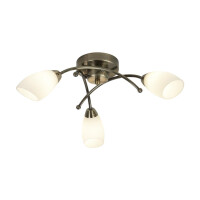 8183-3AB Opera 3Lt Flush Lampa sufitowa antyczny mosiądz Searchlight