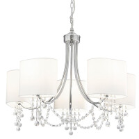 1055-5CC Nina 5Lt Lampa wisząca Chrome, kryształ Searchlight od ręki