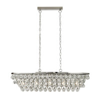 9635-5CC Michelle 5Lt Lampa wisząca- Chrome &amp; Rain Drop szkło Balls Searchlight