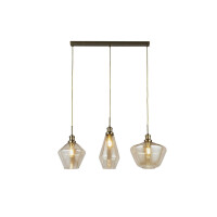5424-3AB Mia 3Lt Bar Lampa wisząca - antyczny mosiądz &amp; Champagne szkło Searchlight
