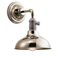 KL-COBSON1-PN Lampa ścienna Cobson 1 Light – polerowany nikiel Elstead - Mega RABATY w koszyku %