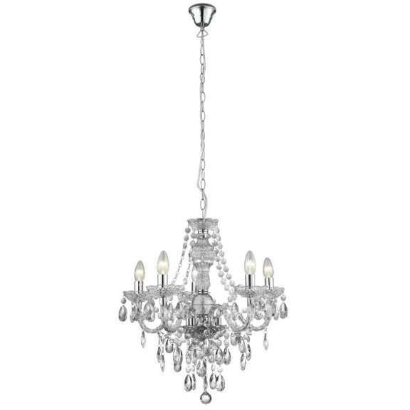 8885-5CL Marie Therese 5Lt Lampa wisząca - Clear szkło & Acrylic Searchlight