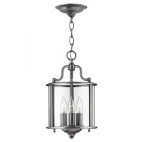 HK-GENTRY-P-S-PW Gentry 3 Light mały lampa wisząca – cyny Elstead - Mega RABATY w koszyku %