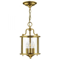 HK-GENTRY-P-S-PB Mała lampa wisząca Gentry 3 Light – polerowany mosiądz Elstead - Mega RABATY w koszyku %