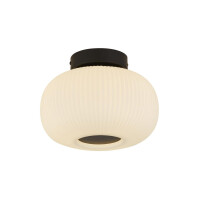 10271-1BK Lumina Flush - czarny Metal &amp; Frosted Ribbed szkło Searchlight