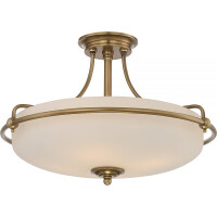 QZ-GRIFFIN-SFM-WS Griffin 4 Light Semi-Flush Light – wyblakły mosiądz Elstead - Mega RABATY w koszyku %