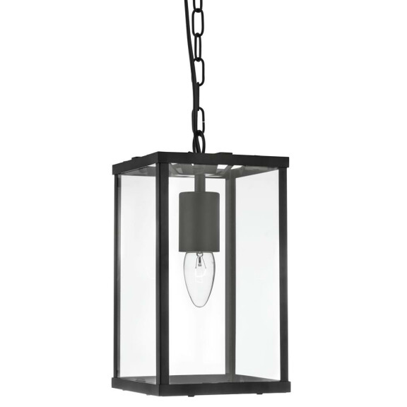 4241BK Lantern Noir Lampa wisząca - czarny Metal &amp; szkło Searchlight