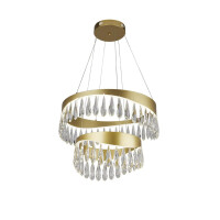 19210-2GO Jewel LED 2 Tier Lampa wisząca - złoty &amp; kryształ Searchlight