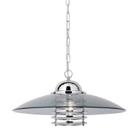 1300CC Hattie Lampa wisząca - Chrome &amp; Smoked szkło Shade Searchlight