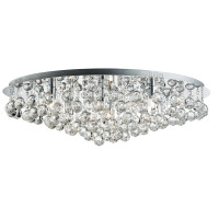 9598-8CC Hanna 8Lt Flush - Chrome &amp; Clear kryształ Pyramid Drops Searchlight
