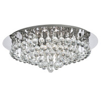3408-8CC Hanna 8Lt Flush - Chrome &amp; Clear kryształ Searchlight