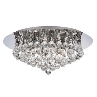 3406-6CC Hanna 6Lt Flush - Chrome &amp; Clear kryształ Searchlight
