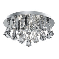 3304-4CC Hanna 4Lt Flush - Chrome &amp; Clear kryształ Searchlight