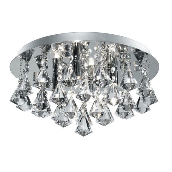 3304-4CC Hanna 4Lt Flush - Chrome & Clear kryształ Searchlight