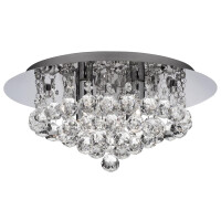 3404-4CC Hanna 4Lt Flush - Chrome &amp; Clear kryształ Searchlight