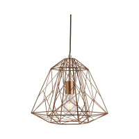 7271CU Geometric Cage Lampa wisząca - Shiny miedź Searchlight