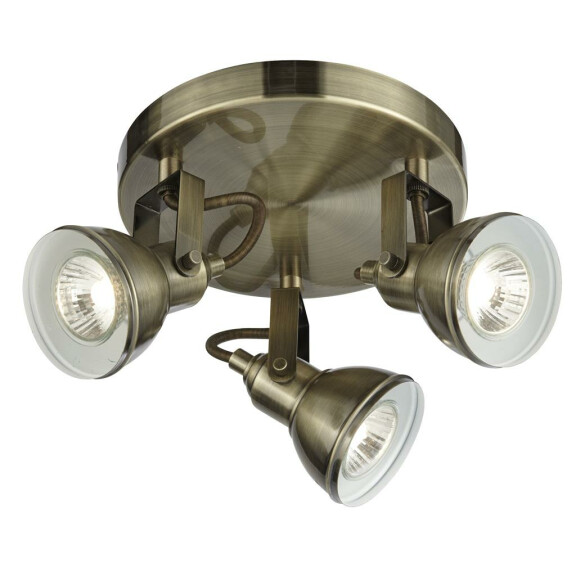 1543AB Focus 3Lt Industrial reflektorek Bar - antyczny mosiądz Searchlight