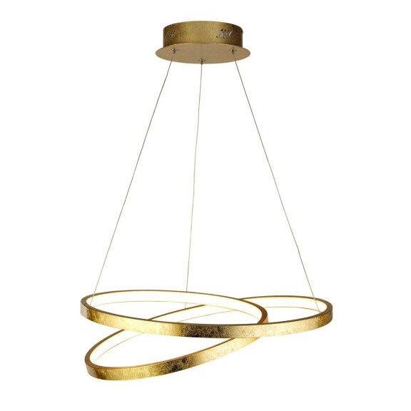 8761GO Float LED Lampa wisząca - złoty Leaf Metal &amp; Opal Searchlight