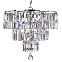 1375-5CC Empire 5Lt Żyrandol - Chrome &amp; Clear kryształ Searchlight