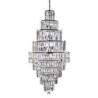 1500CC Empire 13Lt Żyrandol - Chrome &amp; Clear kryształ Searchlight
