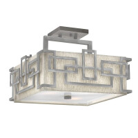 HK-LANZA-SF-AN Lanza 3 Light Semi Flush Mount – antyczny nikiel Elstead - Mega RABATY w koszyku %
