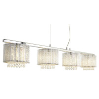 7094-4CC Elise II 4Lt Bar - Chrome, kryształ Drops, Aluminium Tubes Searchlight