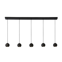 1014-5BK Eindhoven 5Lt Bar Lampa wisząca - czarny Metal Searchlight