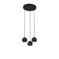 1014-3BK Eindhoven 3Lt Lampa wisząca czarny Metal Searchlight od ręki