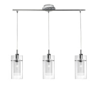 3303-3CC Duo I 3Lt Bar Lampa wisząca - Chrome &amp; Double szkło Searchlight