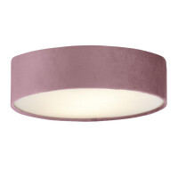 23298-3PI Drum 2 3Lt Flush Lampa sufitowa Pink Velvet Shade Searchlight