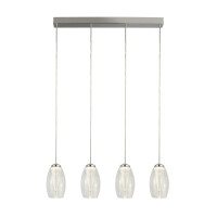 97292-4CL Cyclone 4Lt Bar Lampa wisząca - Chrome &amp; Clear szkło Searchlight