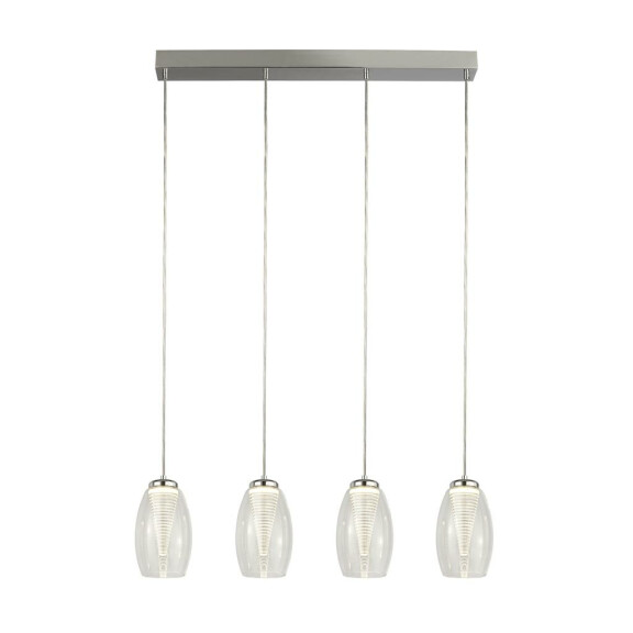 97292-4CL Cyclone 4Lt Bar Lampa wisząca - Chrome &amp; Clear szkło Searchlight