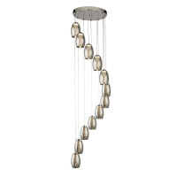 97291-12SM Cyclone 12Lt Lampa wisząca - Chrome &amp; Smoked szkło Searchlight