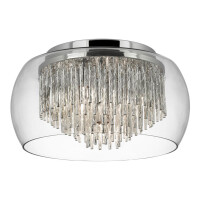 4624-4CC Curva 4Lt Flush Lampa sufitowa - Aluminium Tubes &amp; szkło Searchlight