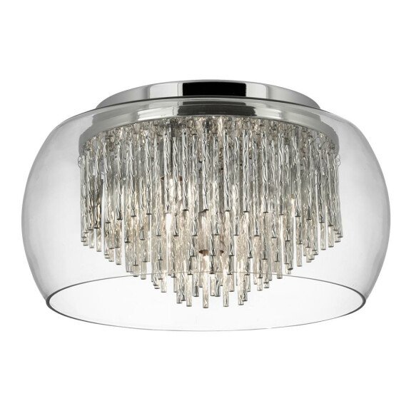 4624-4CC Curva 4Lt Flush Lampa sufitowa - Aluminium Tubes &amp; szkło Searchlight