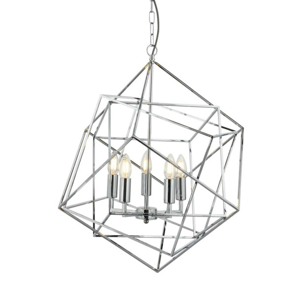 7865-5CC Cube 5Lt Lampa wisząca Lampa sufitowa - Polished Chrome Searchlight