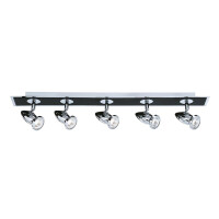 7495 Comet 5Lt Bar reflektorek - Matt czarny &amp; Polished Chrome Searchlight