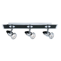 7493 Comet 3Lt Bar reflektorek - Matt czarny &amp; Polished Chrome Searchlight