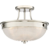 QZ-MANTLE-SF-IS Mantle 2 Light Semi-Flush – polerowany nikiel Elstead - Mega RABATY w koszyku %