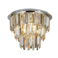 1225-5CC Clarissa 5Lt Flush Lampa sufitowa - Chrome &amp; szkło Prisms Searchlight