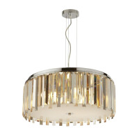 9835-5CC Clarissa 5Lt Drum Lampa wisząca Light - Chrome &amp; szkło Prisms Searchlight